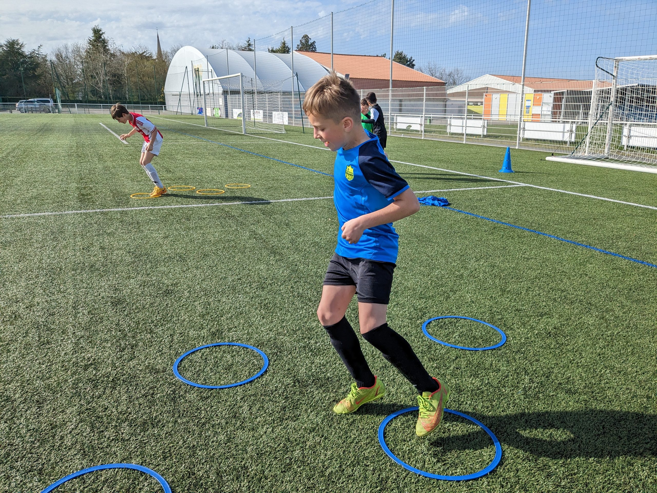 Nos U11 à l'oeuvre à l'entrainement