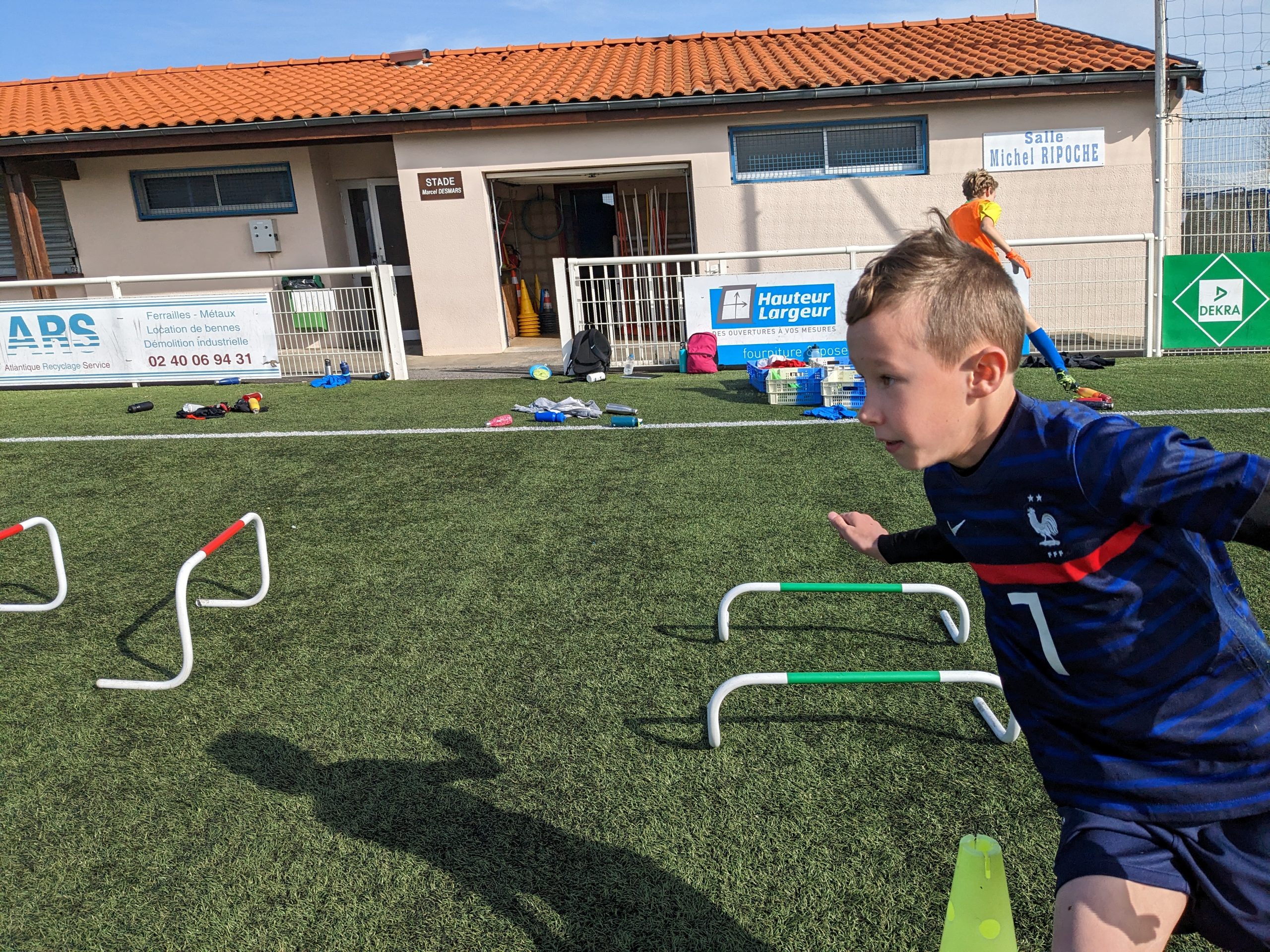 Nos U11 à l'oeuvre à l'entrainement