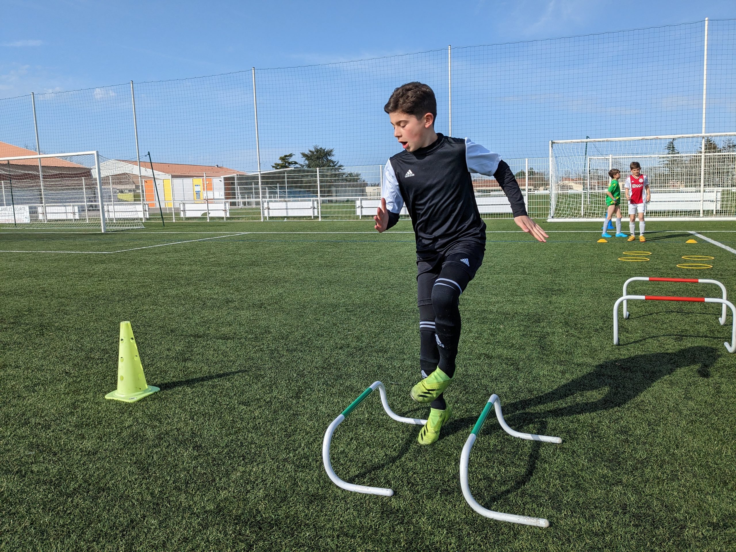 Nos U11 à l'oeuvre à l'entrainement