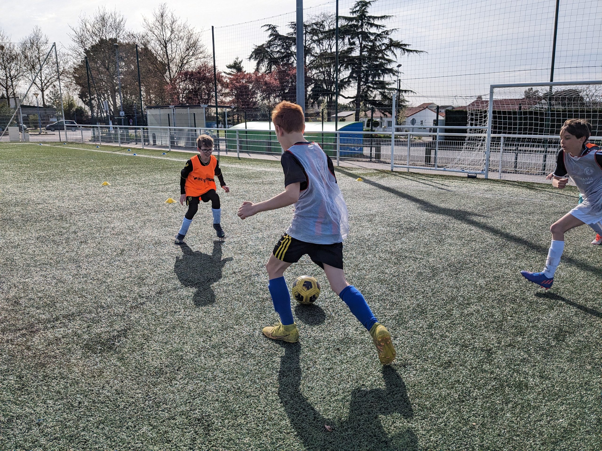 Nos U11 à l'oeuvre à l'entrainement