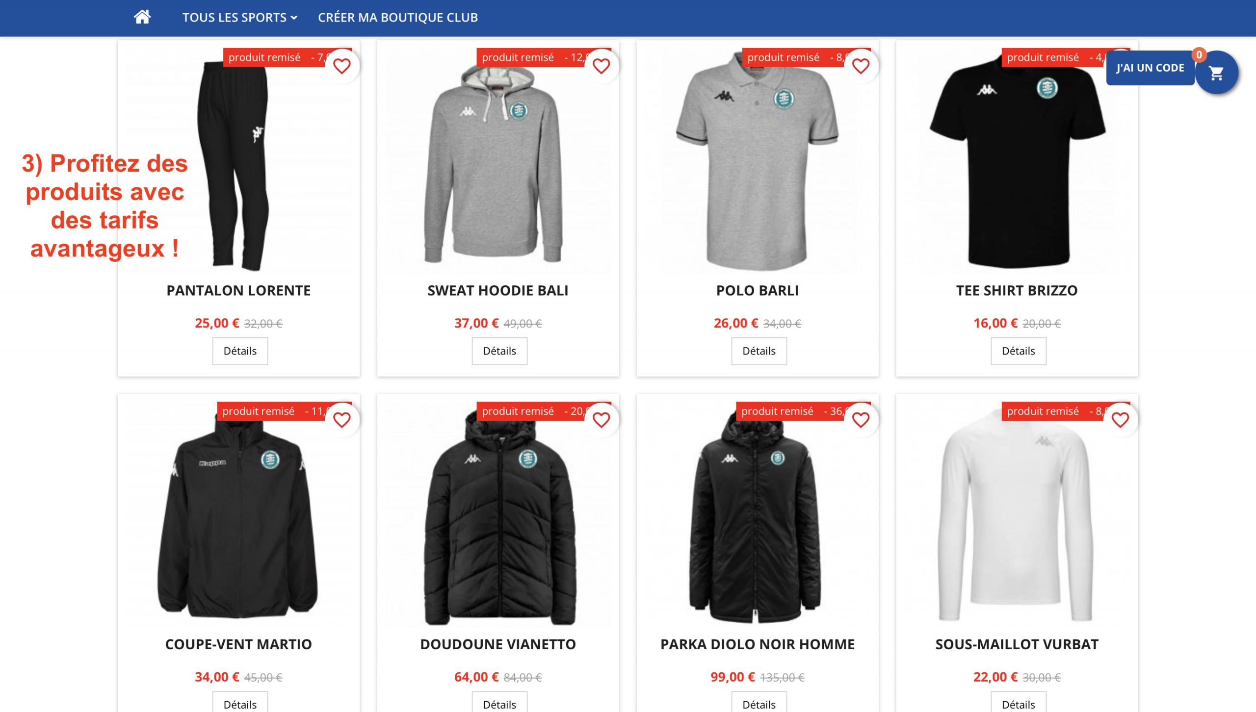 4) Profitez des articles en promotion