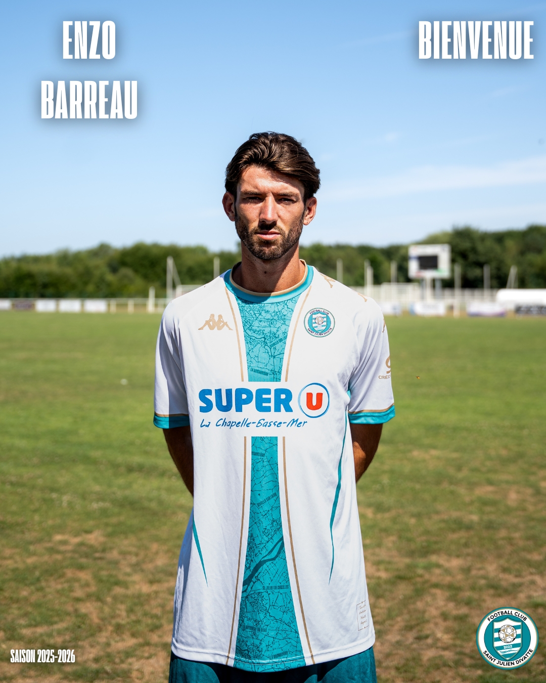 Enzo BARREAU, 23 ans, en provenance du Stade Briochin