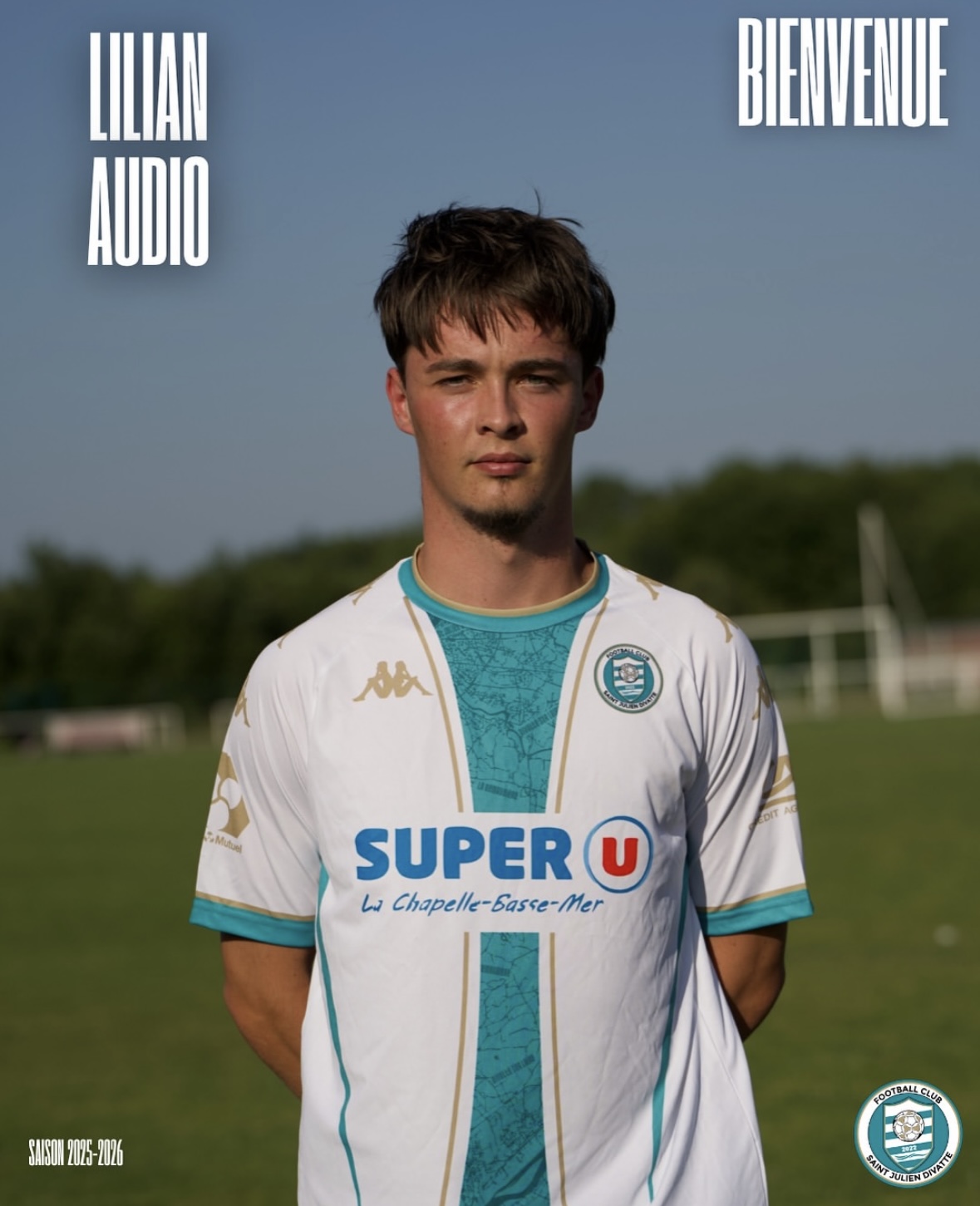 Lilian AUDIO, 18 ans, en provenance d'Oudon Couffé FC