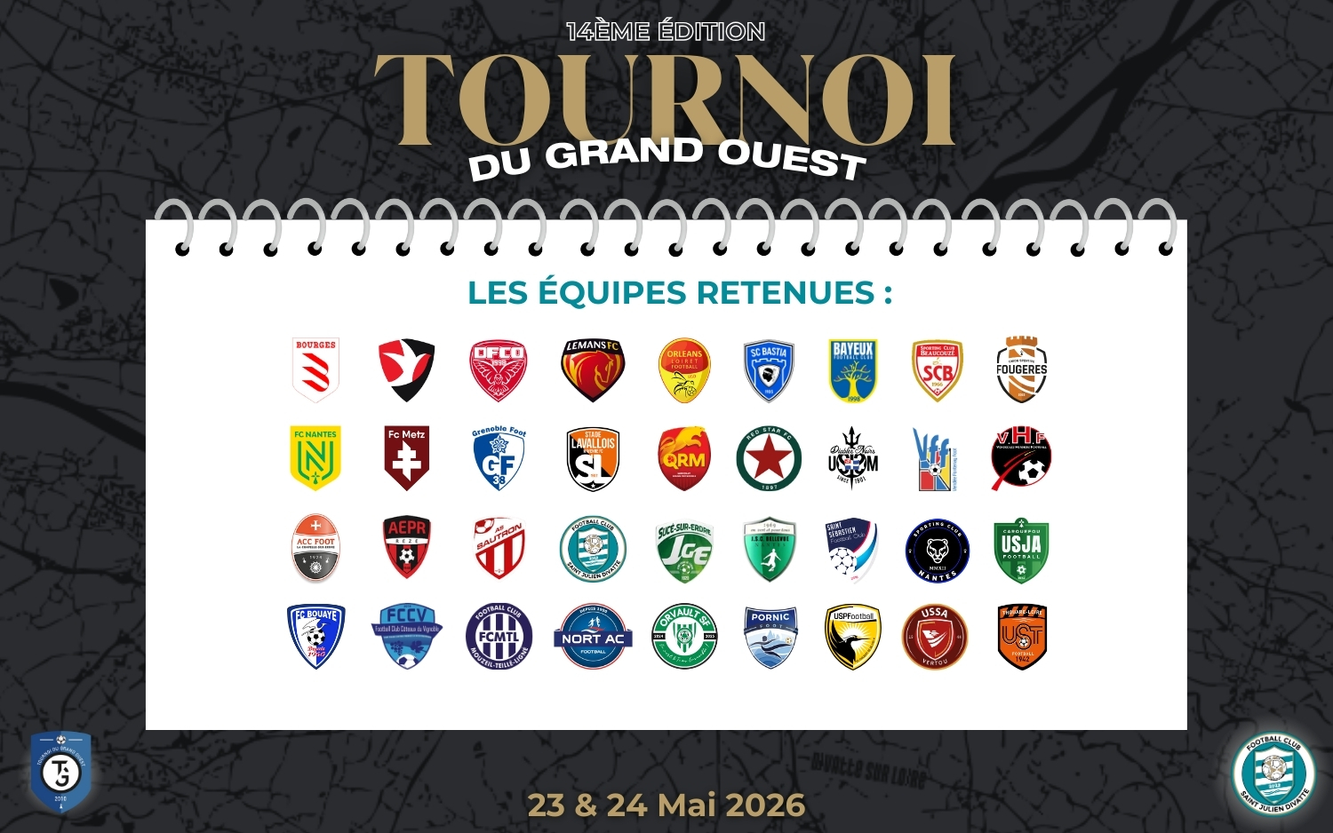 Tournoi du Grand Ouest 2026 : Les 36 équipes retenues officiellement dévoilées